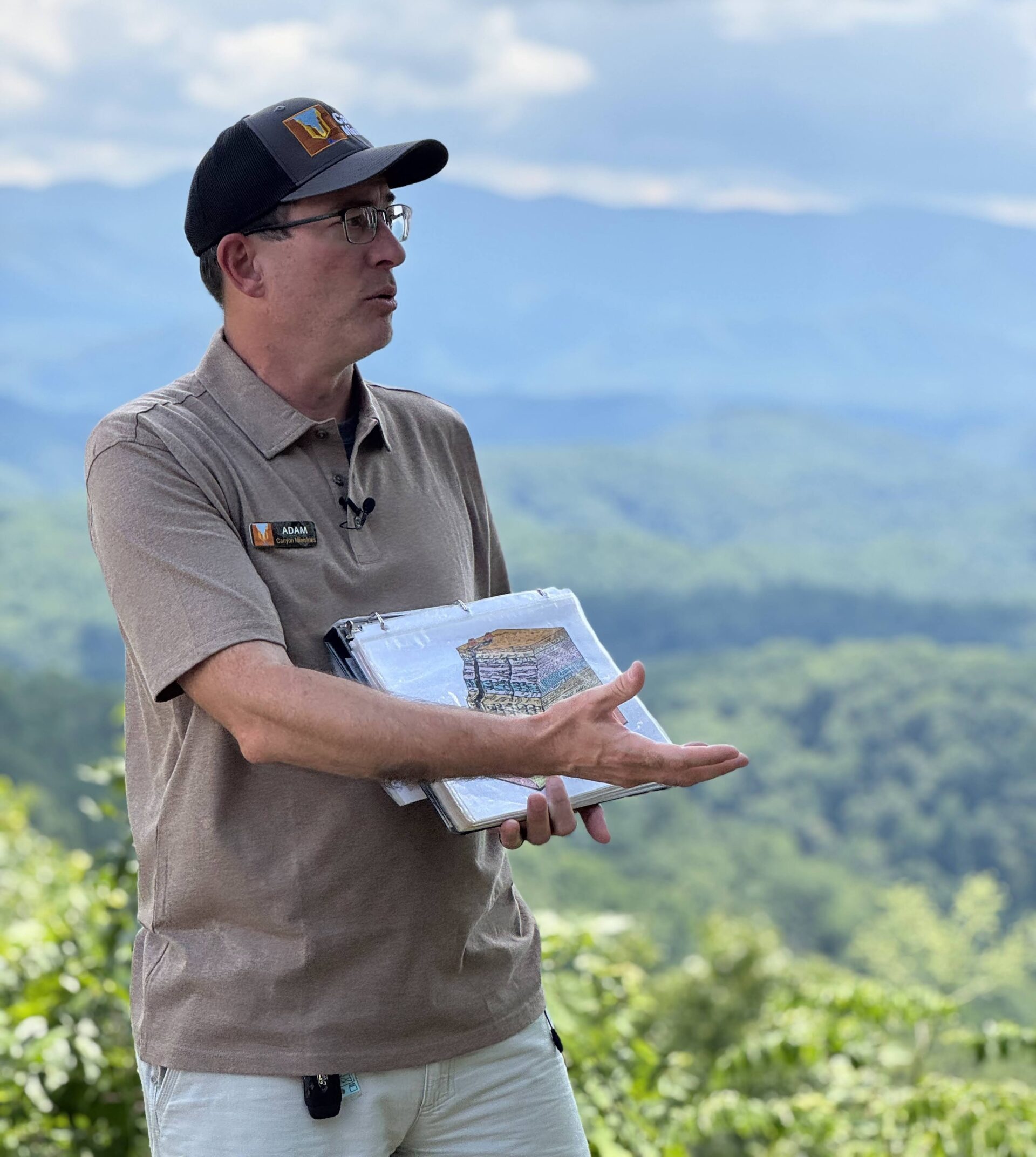 Canyon Ministries guide teaching a group in Great Smoky Mountains National Park
